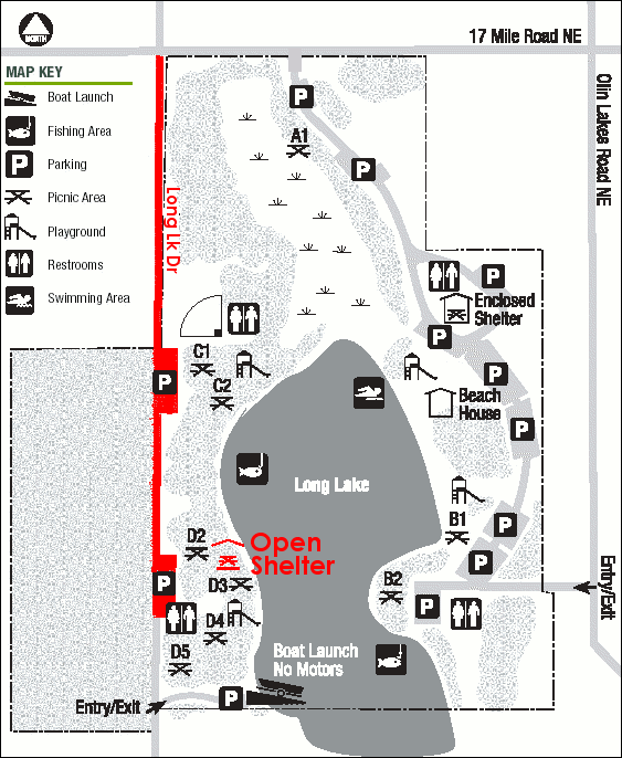 Map of Long Lake Park